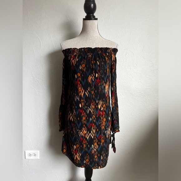 beachlunchlounge Off Shoulder Mae Boho Dress Womens Size Small - Picture 5 of 11